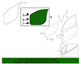 5725a393 Mitsubishi Genuine Door Weather-strip #2