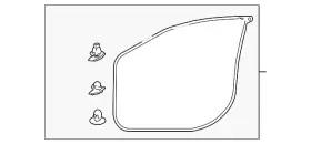 5725a394 Mitsubishi Genuine Door Weather-strip