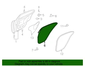 5755a033 Mitsubishi Genuine Door Weather-strip #2