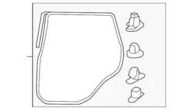 5755a227 Mitsubishi Genuine Door Weather-strip