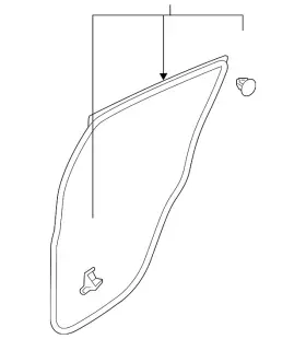 5755a280 Mitsubishi Genuine Door Weather-strip
