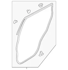 5755a421 Mitsubishi Genuine Door Weather-strip