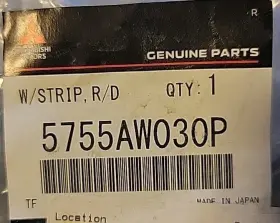 5755aw030p Mitsubishi Genuine Door Weather-strip