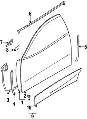 Mb641308 Mitsubishi Genuine Weatherstrip