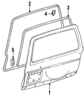 Mb669336 Mitsubishi Genuine Weatherstrip