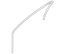 Mn169651 Mitsubishi Genuine Surround Weather-strip