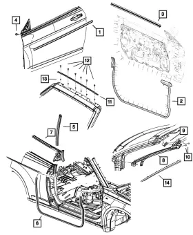 05076135ag Mopar Genuine Front Door Opening Weatherstrip Left 5076135ag 05076135ag Mopar Genuine Front Door Opening Weatherstrip Left 5076135ag