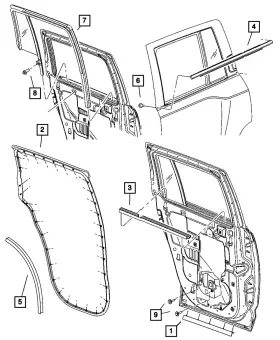 05160236aa Mopar Genuine Rear Door Seal 5160236aa 05160236aa Mopar Genuine Rear Door Seal 5160236aa