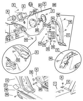 5029405aa Mopar Genuine Quarter Panel Seal Left