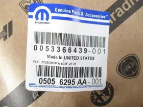 5056295aa Mopar Genuine Oem Jeep Driver Lh Seal Fender To Door 2019-20 Cherokee