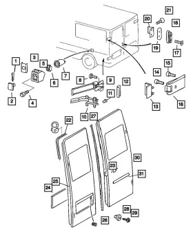 5104375aa Mopar Genuine Cargo Door Weatherstrip 5104375aa Mopar Genuine Cargo Door Weatherstrip