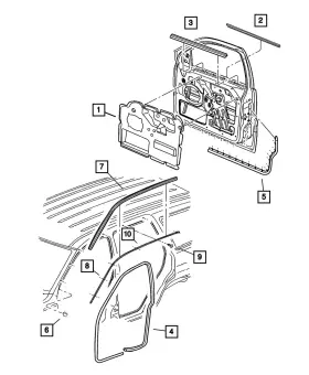 55136115ad Mopar Genuine Front Door Seal Left
