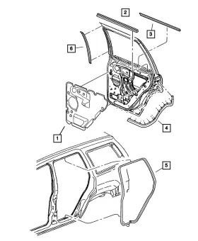 55136119ae Mopar Genuine B-pillar Seal Left 55136119ae Mopar Genuine B-pillar Seal Left
