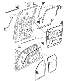 55257473ab Mopar Genuine Door Seal