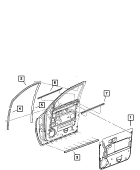 55359354ac Mopar Genuine Front Door Seal