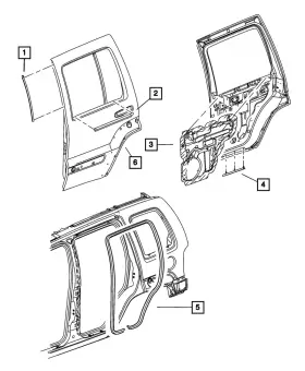 55360664aa Mopar Genuine Rocker Seal