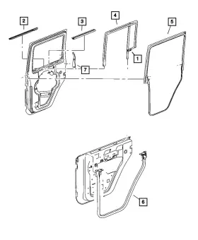 Mopar 55395720ak Genuine Door To Body Weatherseal Right