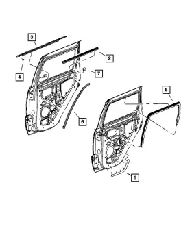 68036672ab Mopar Oem New 2011-2012 Dodge Durango 3.6l 5.7l Rear Door Seal Right 68036672ab Mopar Oem New 2011-2012 Dodge Durango 3.6l 5.7l Rear Door Seal Right