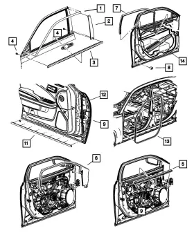 68039979ab Mopar Genuine Fender To Door Weatherstrip Left