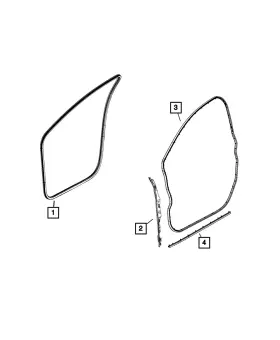 68144951ab Mopar Genuine Front Door Sill Secondary - Weatherst