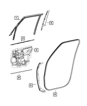 68210577aa Mopar Genuine Front Door Opening Weatherstrip 68210577aa Mopar Genuine Front Door Opening Weatherstrip