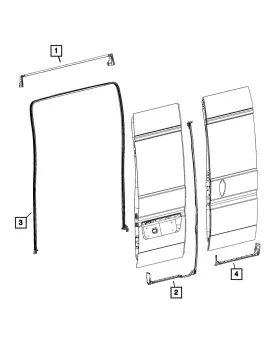 68229641ad Mopar Genuine Cargo Door Weatherstrip