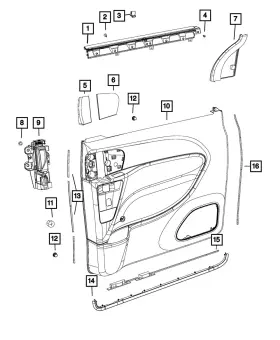 68248380ab Mopar Genuine Rear Door Sill Secondary Weatherstrip Right