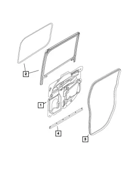 68268783aa Mopar Genuine Sliding Door Weatherstrip Left