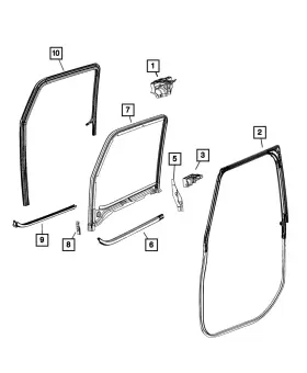 68271724ah Mopar Genuine Door To Body Weatherseal Right