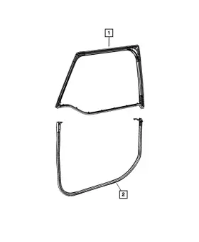 68271733aa Mopar Genuine Door To Body Weatherseal Left