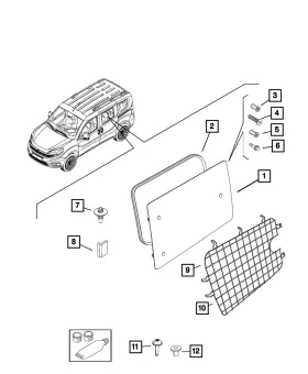 68283204aa Mopar Genuine Sliding Door Weatherstrip