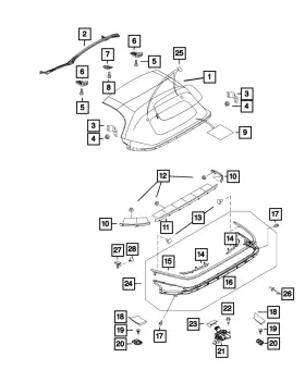 Mopar 68368458aa Genuine A-pillar To Roof Weatherstrip