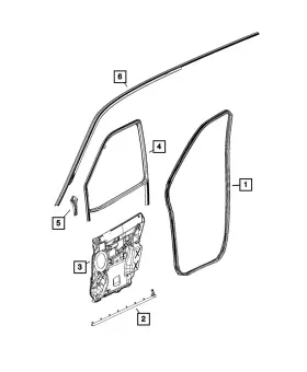 68471478aa Mopar Genuine Door Seal Left