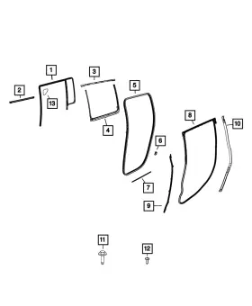 68498277af Mopar Genuine C Pillar Lower Weatherstrip Left