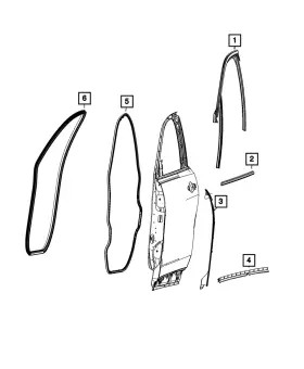 68606967aa Mopar Genuine Fender To Door Weatherstrip Right