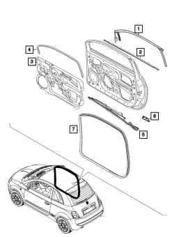 68656497aa Mopar Genuine Door Opening Weatherstrip Right 68656497aa Mopar Genuine Door Opening Weatherstrip Right