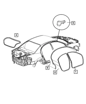 Uj30xxxag Mopar Genuine Front Door Opening Weatherstrip Right