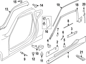76860-6gp0a Nissan Genuine Weather-strip On Body 76860-6gp0a Nissan Genuine Weather-strip On Body