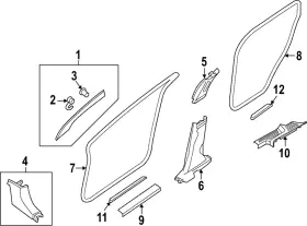 76921-6ta0a Nissan Genuine Weather-strip On Body 76921-6ta0a Nissan Genuine Weather-strip On Body