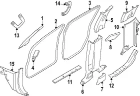 76921-9bu0c Nissan Genuine Front Weather-strip