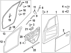 76922-6jf0a Nissan Genuine Weather-strip On Body 76922-6jf0a Nissan Genuine Weather-strip On Body