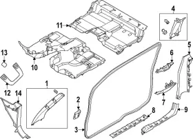 76922-9bu1a Nissan Genuine Weatherstrip