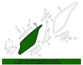 76922-9dj1a Nissan Genuine Weather-strip On Body #3