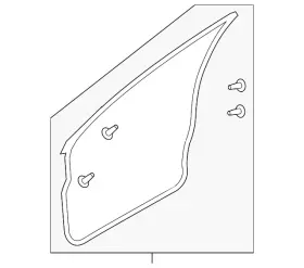 80830-1aa0a Nissan Genuine Surround Weather-strip
