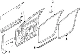 80830-5mp0a Nissan Genuine Door Weather-strip