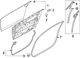 80830-6gp0a Nissan Genuine Door Weather-strip 80830-6gp0a Nissan Genuine Door Weather-strip