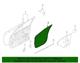 80830-6le0a Nissan Genuine Door Weather-strip #2