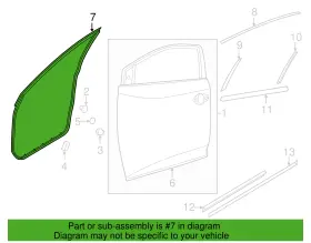 80830-9uh0a Nissan Genuine Surround Weather-strip #2 80830-9uh0a Nissan Genuine Surround Weather-strip #2