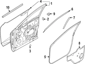 808306ta0b Nissan Genuine Surround Weather-strip
