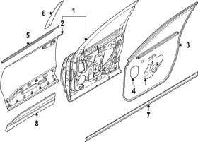 80831-7lf0a Nissan Genuine Door Weather-strip